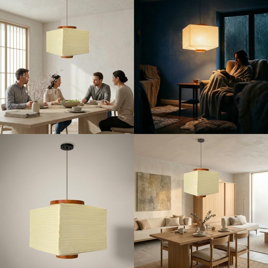 Japanese Lantern Paper - 종이 랜턴 램프 일본식 펜던트 조명