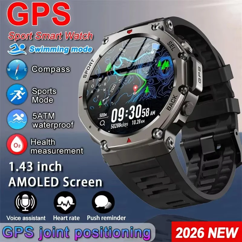 Japanese Lifestyle Called - 남성용 스마트워치 GPS AMOLED 터치스크린 5ATM