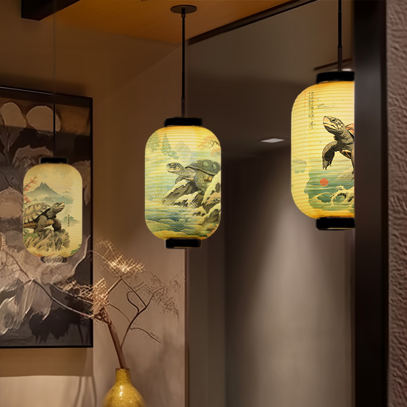 일본 전통 천 랜턴 우키요에 스타일 거북이 인쇄 랜턴  - Japanese Lantern Paper 리뷰 및 가격